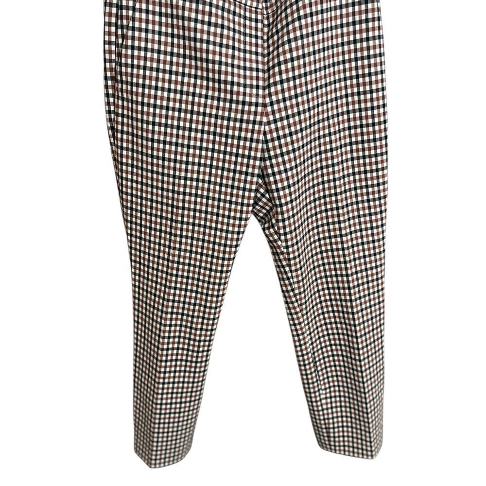 Theory Treeca Cropped Check Pants blue white red 6 or 28 - Picture 11 of 14
